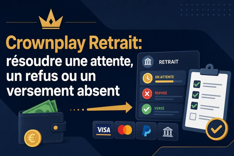 Crownplay Retrait: résoudre une attente, un refus ou un versement absent