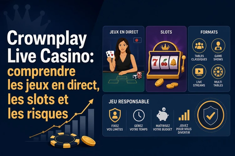 Crownplay Live Casino: comprendre les jeux en direct, les slots et les risques