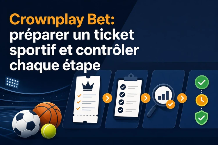 Crownplay Bet: préparer un ticket sportif et contrôler chaque étape